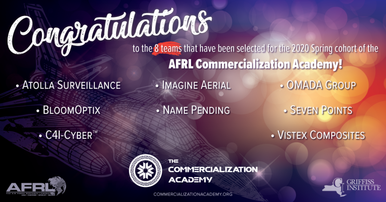 Startups Announced for AFRL Commercialization Academy Spring 2020 Cohort